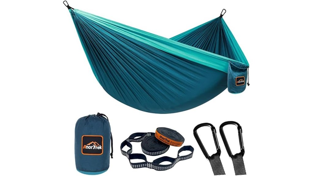 dual strap lightweight parachute hammock
