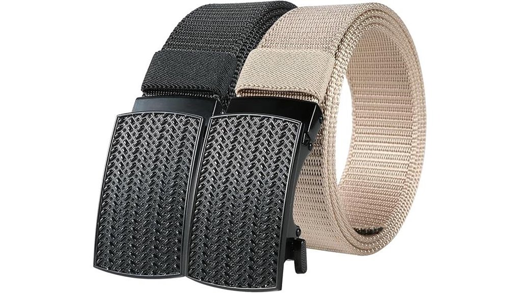 Travel Belts with Micro-Adjust Buckles for Comfort on Long Days 8 dual tactical ratchet belt