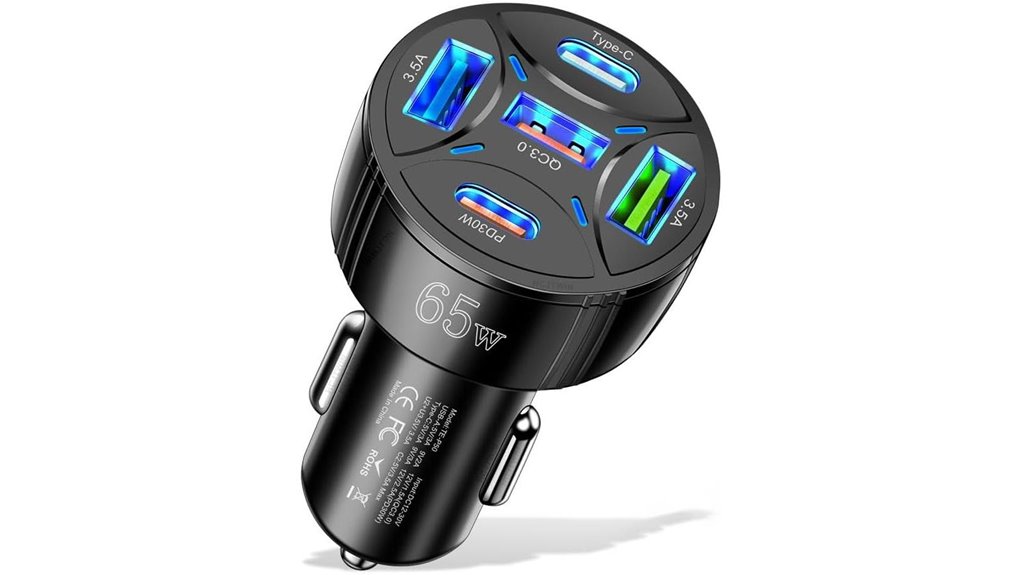 Fast‑Charging USB‑C Car Chargers for Road‑Trip Power 5 dual technology 65w usb c charger