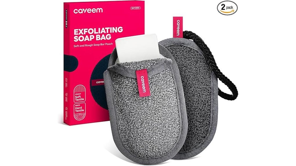 The Best Bar-Soap Pouches That Drain While Hanging 11 dual texture exfoliation pouch two pack