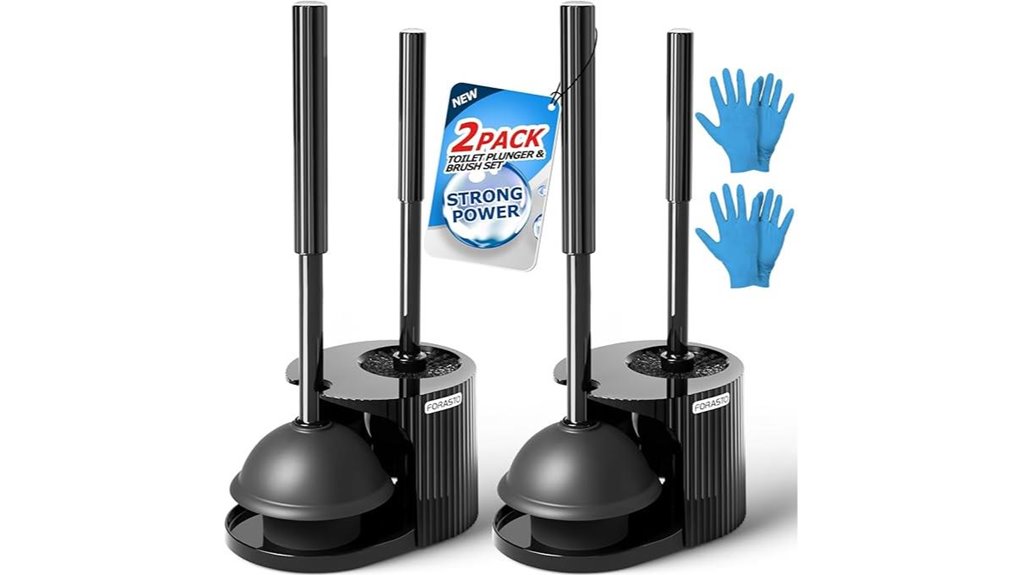 Top Plunger + Toilet Brush Set for a Flawless Flush 7 dual toilet cleaning kit
