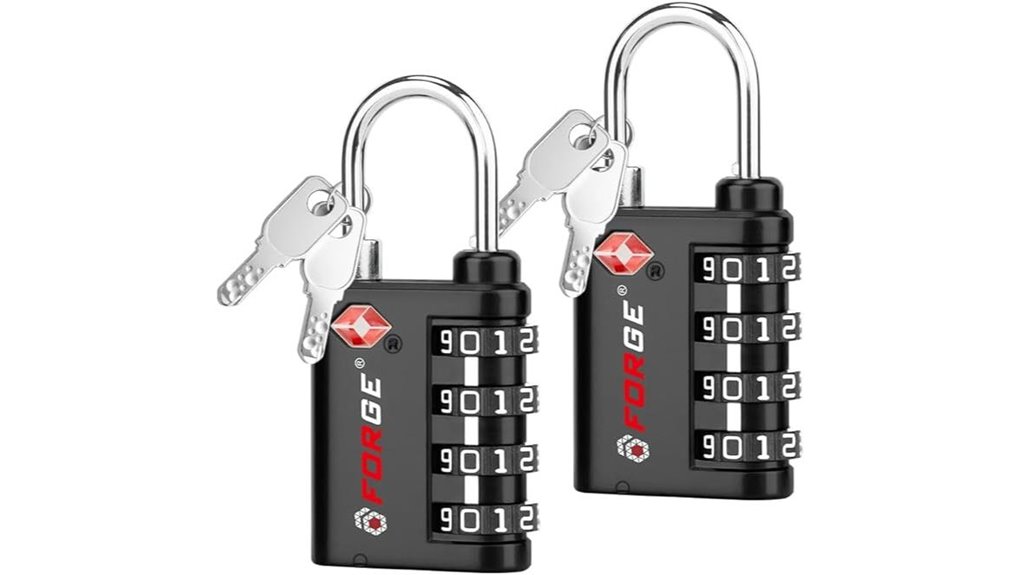 Best Travel Locks for Hostels and Luggage: Combo vs Key 4 dual tsa black locks