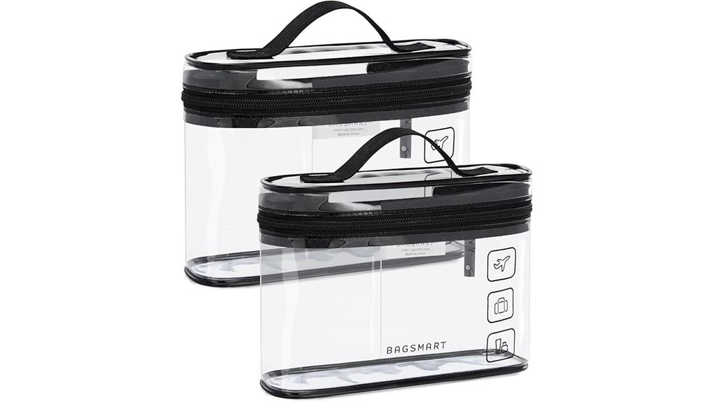 Toiletry Bags with Removable TSA Pouch (Two-in-One): Easy Travel 6 dual tsa quart toiletry