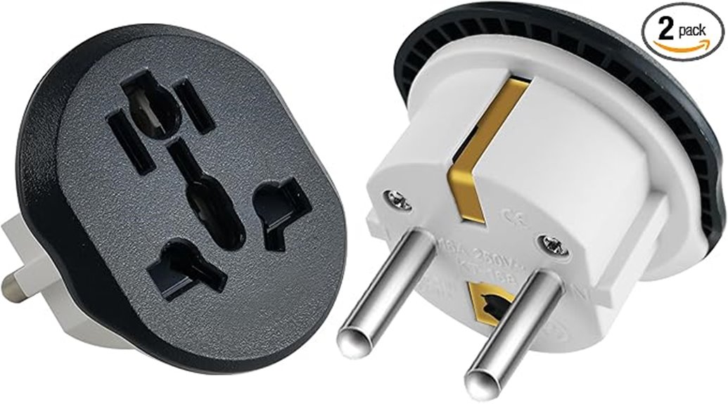 Best Compact International Plug Adapters (EU/UK/US Ready) 12 dual us eu e f adapters