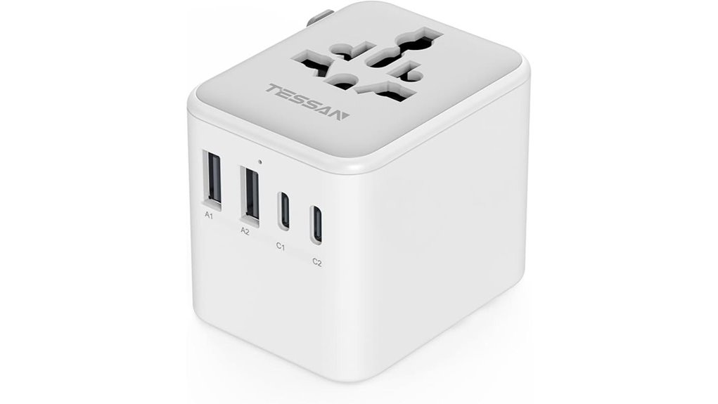Top Travel Adapters (Multi-Country Compatibility) 6 dual usb c dual usb a
