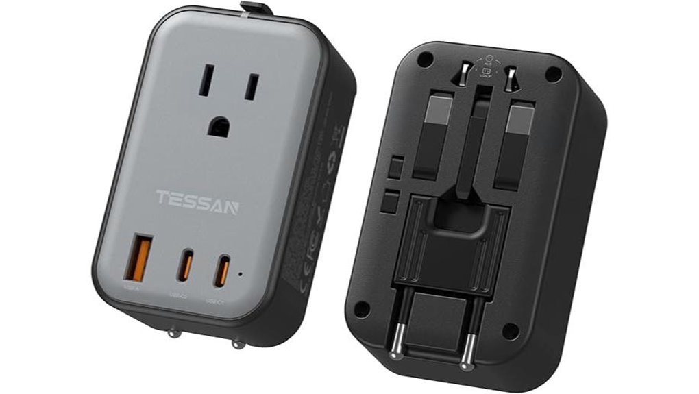 Best Compact International Plug Adapters (EU/UK/US Ready) 11 dual usb c usb a adapter