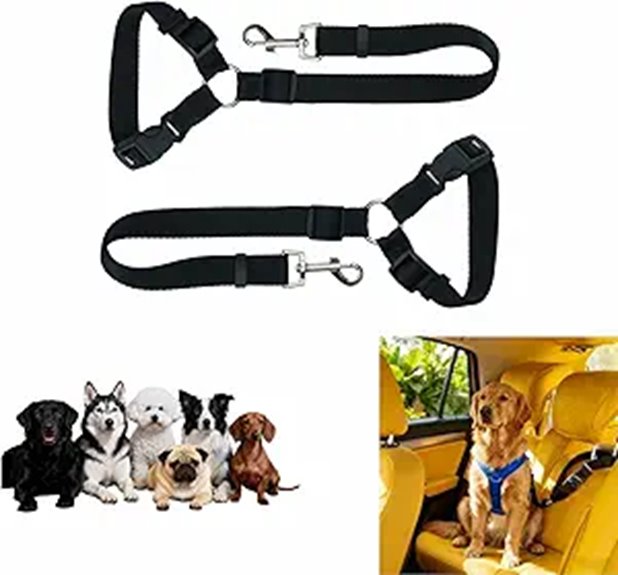 Pet Seat‑Belt Harnesses That Keep Your Dog Safe on Road Trips 14 dual use 2 pack car harness