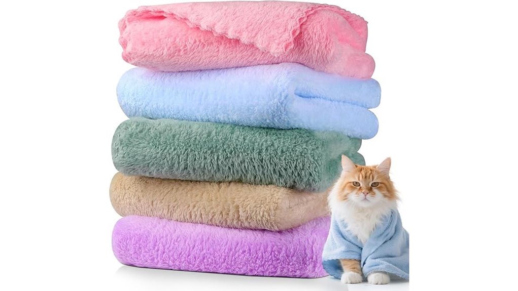Lint‑Free Pet Towels that Keep Your Pet Quick‑Dry On The Go 4 ducksky cat microfiber 5 pack