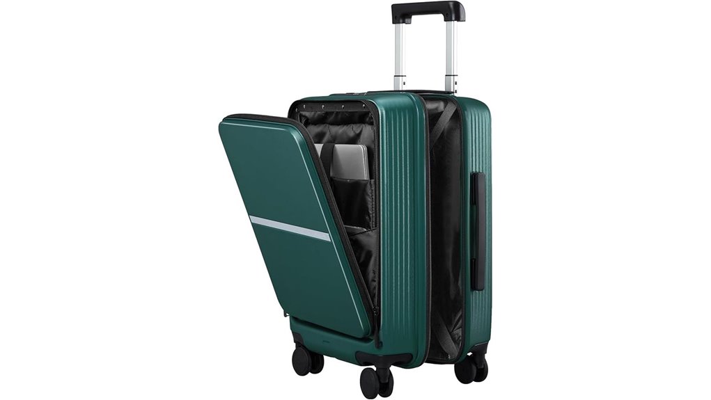 Best Luggage with Easy-Access Front Pockets (Laptop-Friendly) 8 durable 20 inch hard shell