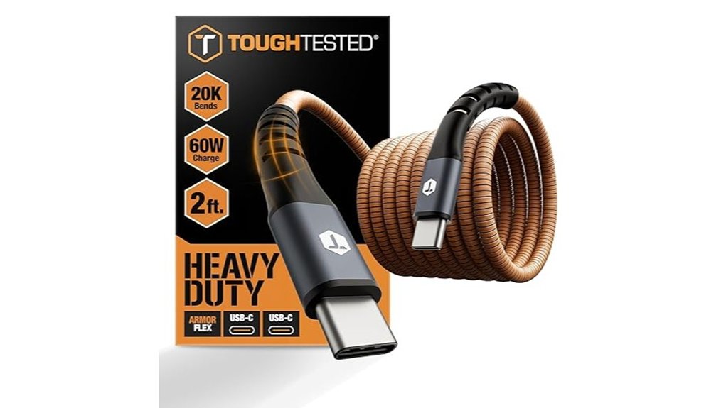durable 2ft 3a usb c