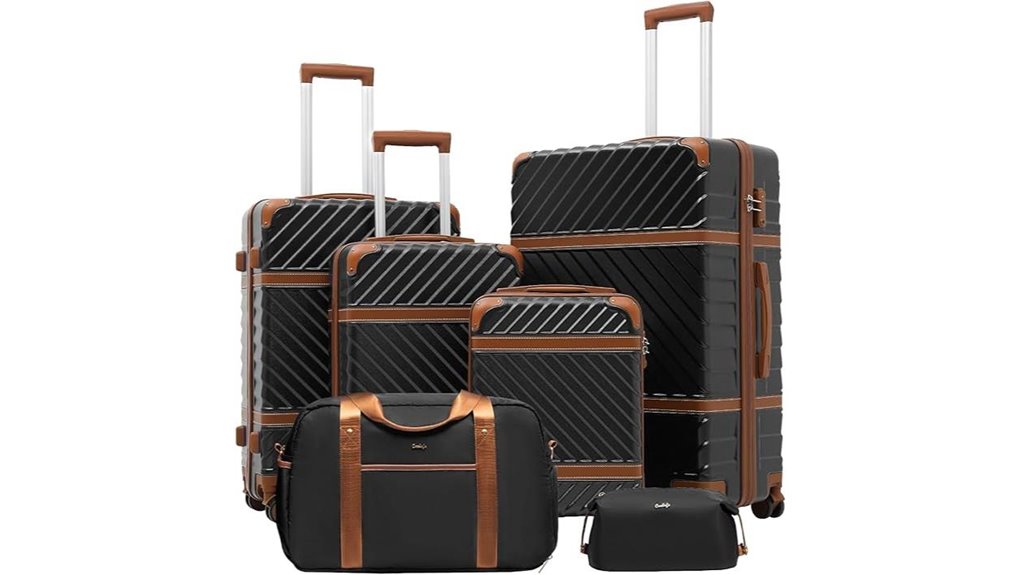 Top Luggage with Front-Open Compartments (Hotel-Friendly) 8 durable compact carry on set