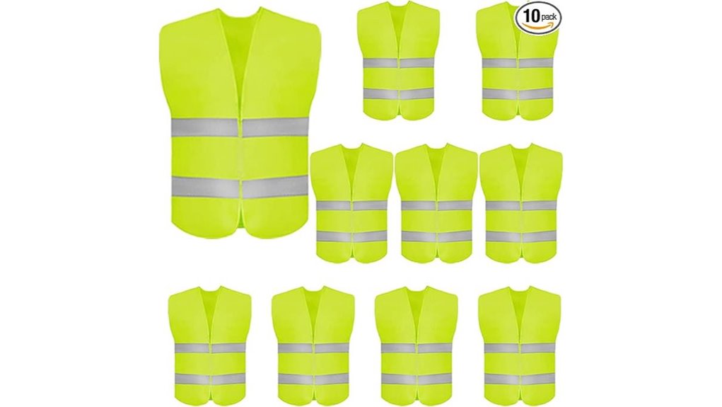 Reflective Vests for Travel Walking at Night That Pack‑Flat 3 duskcove 10 pack high visibility vests