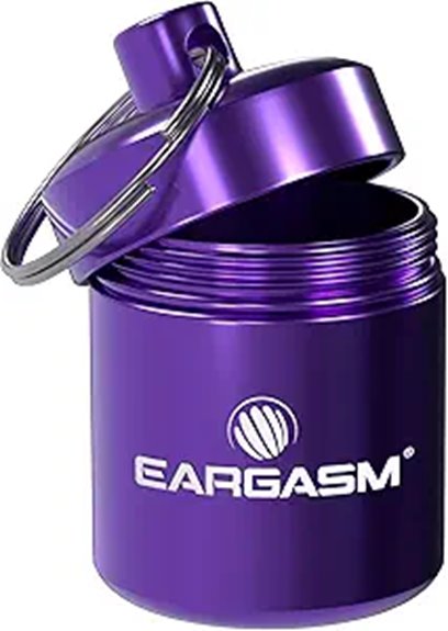 eargasm purple waterproof keychain