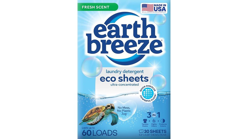 Eco-Friendly Laundry Detergent Strips That Clean Clothes Deeply 5 earth breeze 60 load sheets