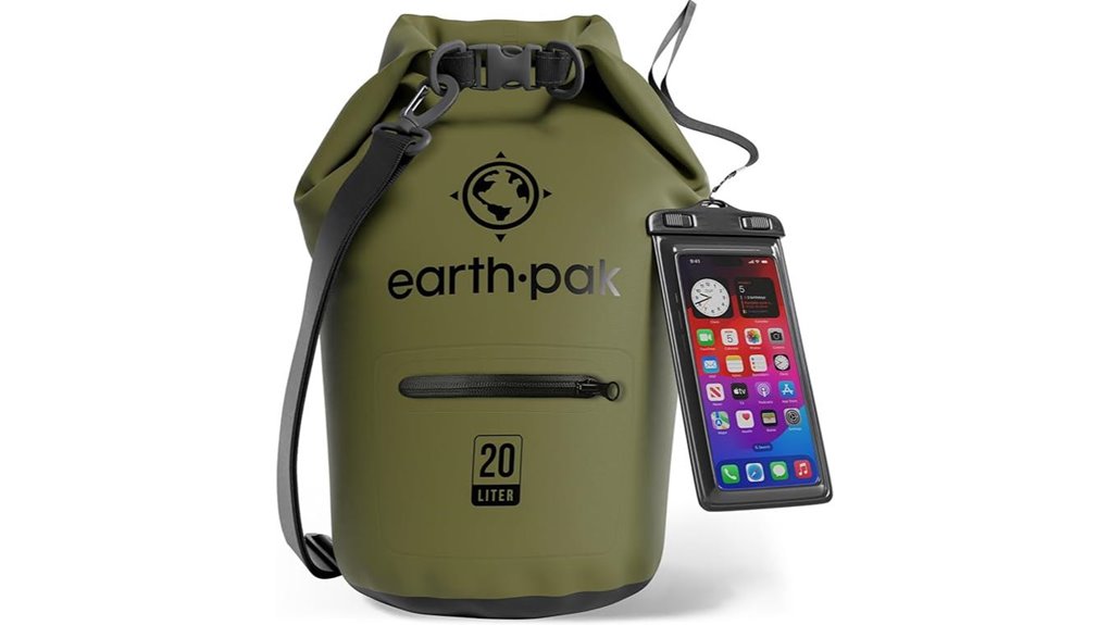 Best Dry Bags for Travel: Beach, Boat, and Waterfall Adventures 15 earthpak waterproof pocketed bag