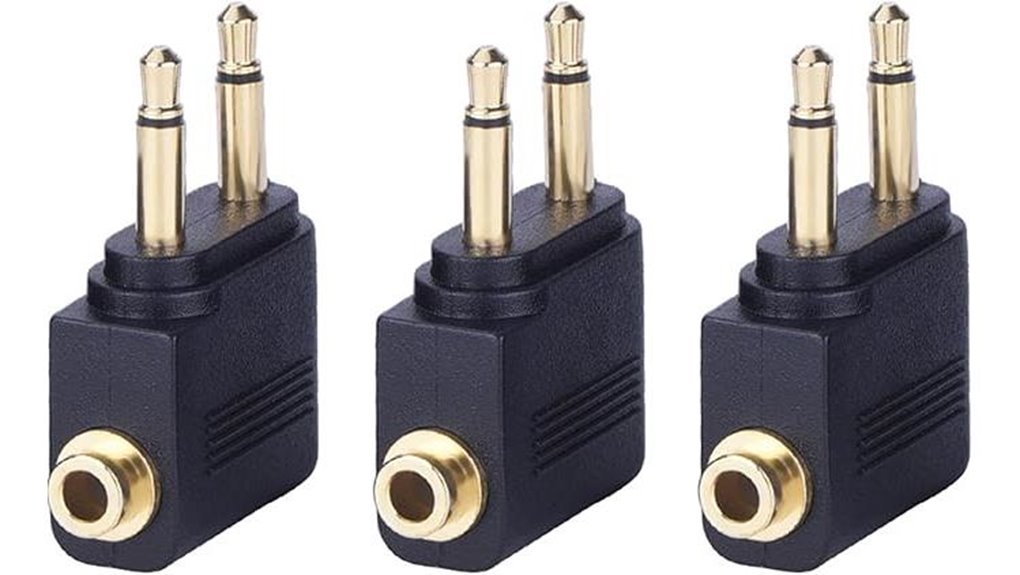 Best Airplane Headphone Adapters for Simple Travel Backups 6 eboot 3 pack headphone adapters