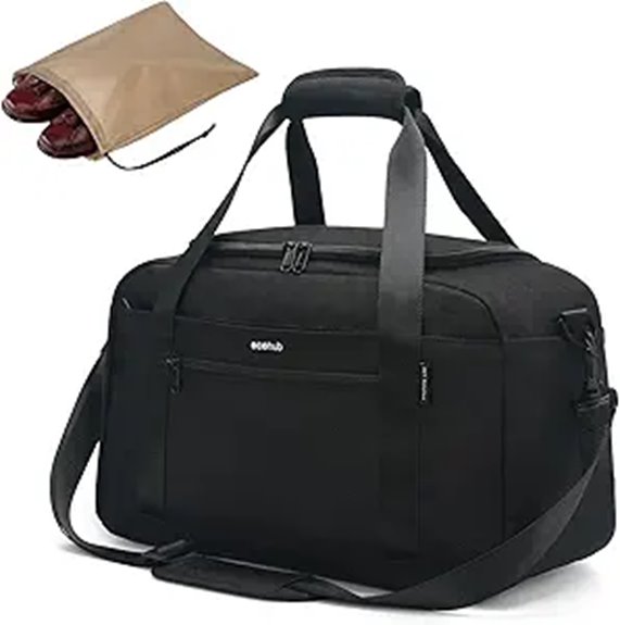 Best Foldable Travel Duffels With End Shoe Pockets 12 ecohub 18x14x8 spirit carry on