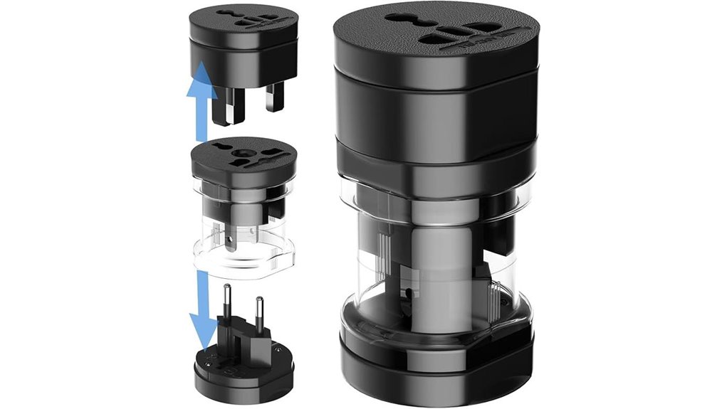 Plug Adapters for EU/UK/US: The Modular One‑Kit Travel Must‑Have 4 efish 3 in 1 universal adapter