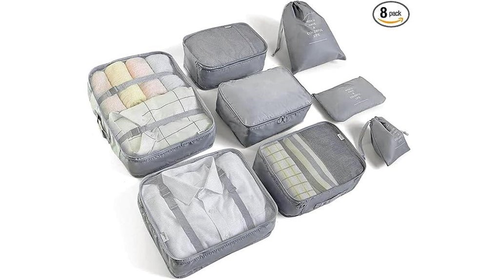 Set-Matching Luggage Organizers for Popular Suitcase Sizes 1 eight cubes with shoe