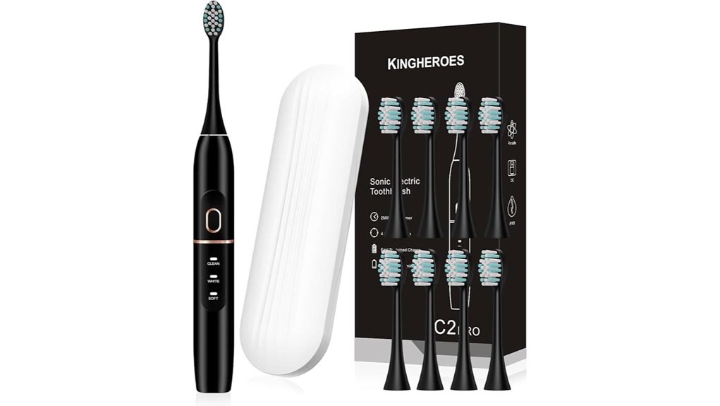 Top Electric Toothbrushes for Travel (Case + Battery) 6 eight headed electric brush case