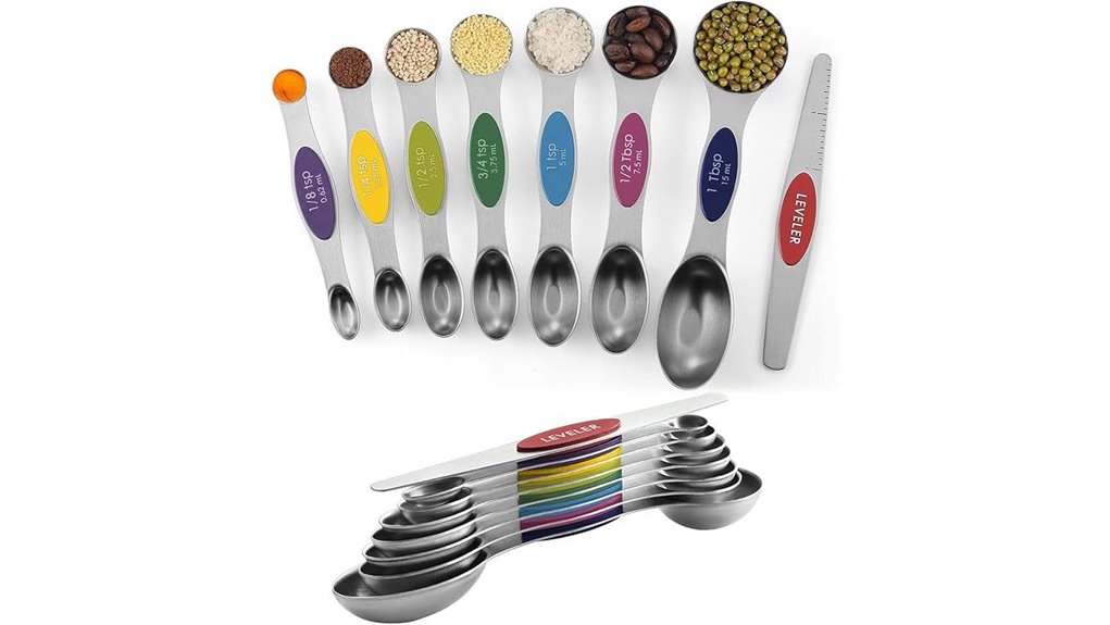 The Best Magnetic Measuring Spoons for Precise Cooking 4 eight magnetic stainless spoons