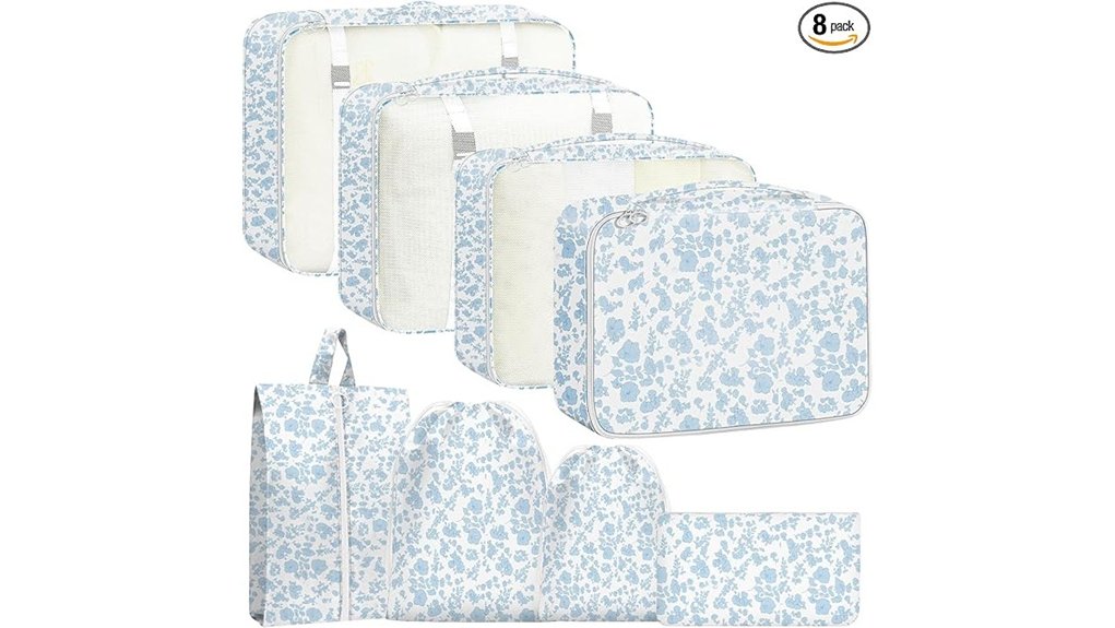 eight mesh packing cubes