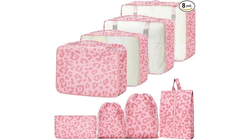 eight pack breathable travel cubes