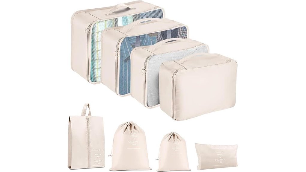 eight pack mesh packing cubes