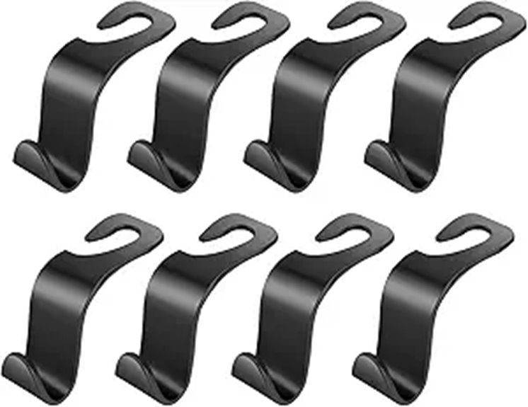 Top Travel Seatback Hooks to Keep Headphones and Bags Secure 6 eight piece car seat hooks