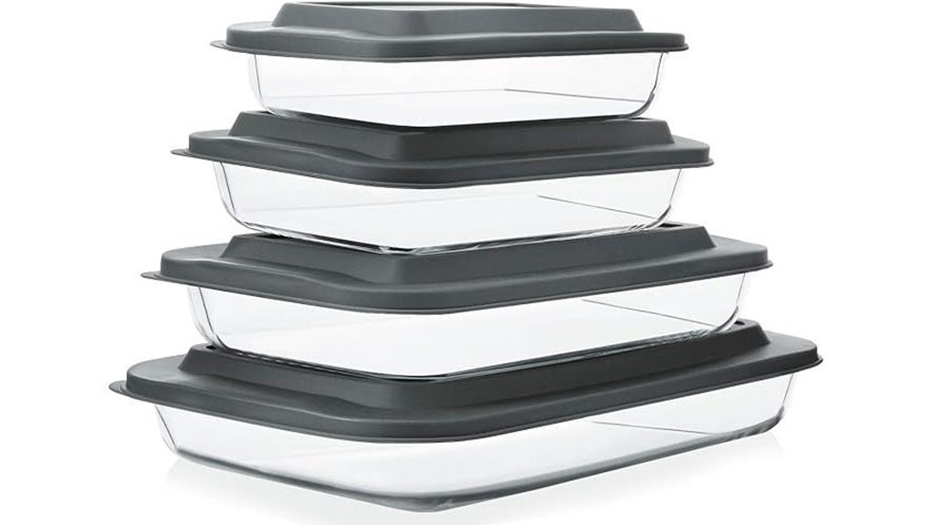 eight piece gray glass set