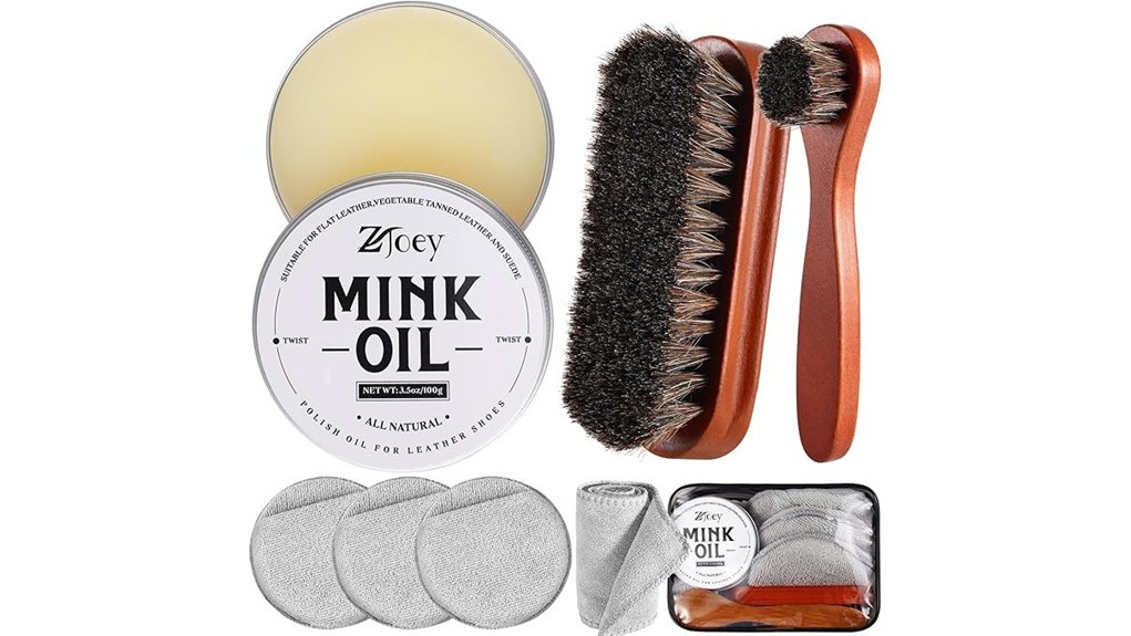 Top Leather Conditioners (Travel Size) Your Passport Will Love 10 eight piece mink oil kit