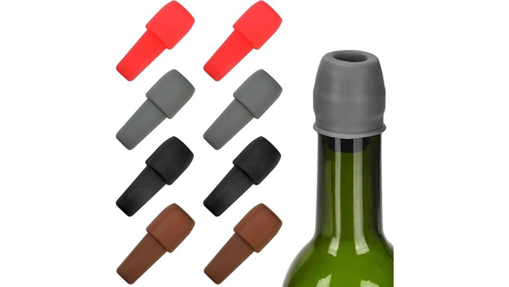 eight piece silicone wine set