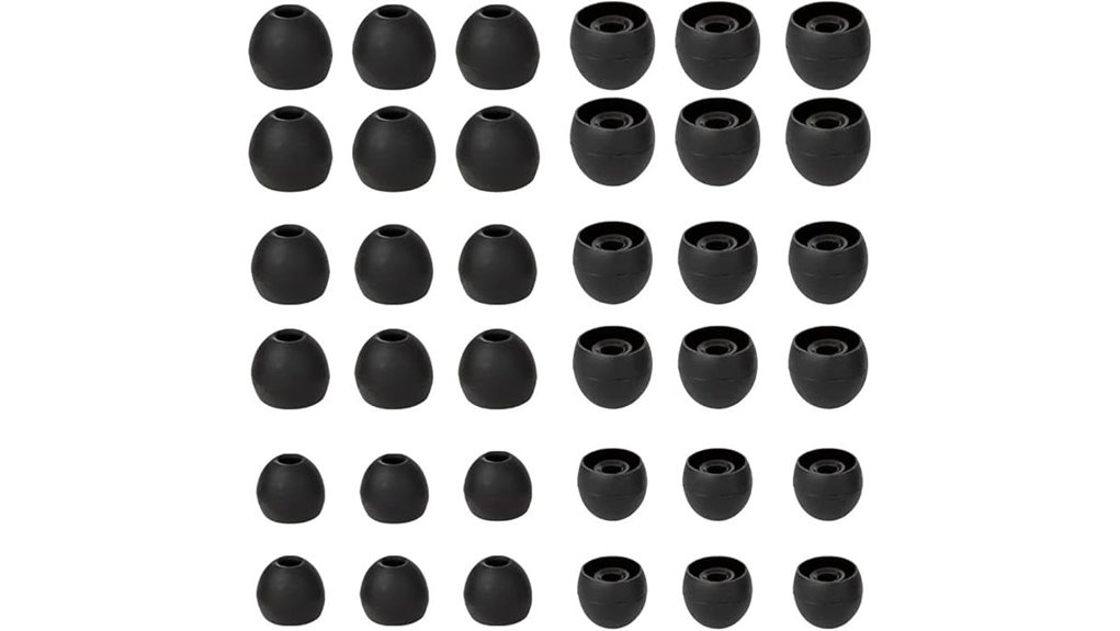 eighteen pairs black silicone