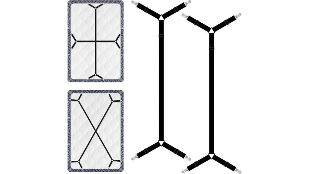 Best Travel Sheet Straps That Keep Bedding in Place 2 elastic adjustable sheet clips