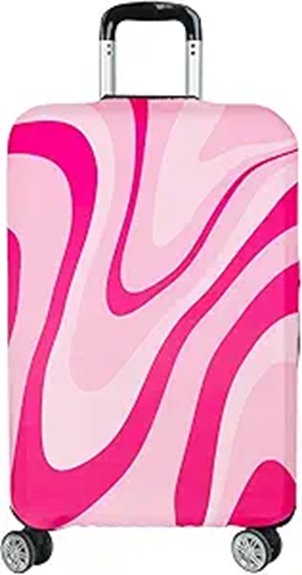 Top Luggage Covers (Protective Cases) for Travel Safety 12 elastic pink suitcase covers