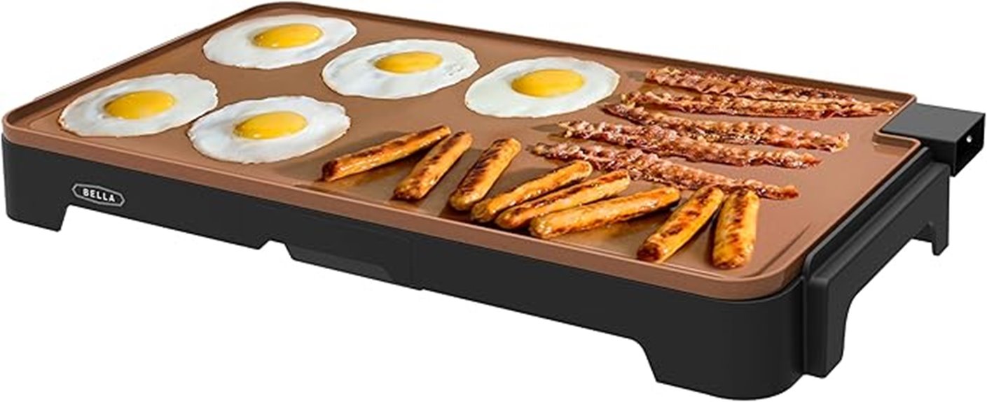 Electric Griddle (Nonstick) That Makes Breakfast Easy 4 electric ceramic titanium griddle