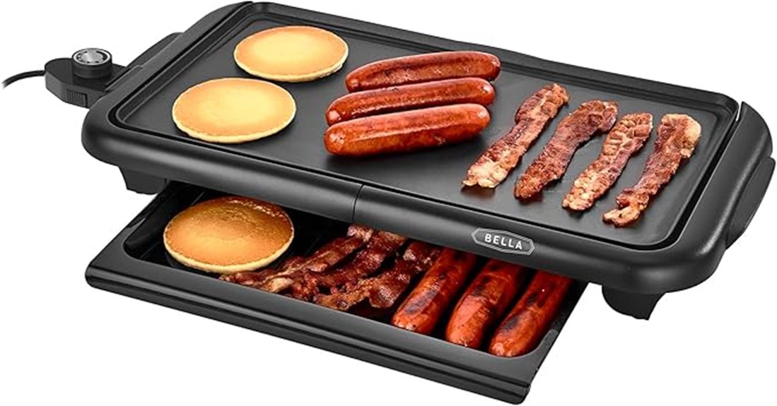 Electric Griddle (Nonstick) That Makes Breakfast Easy 9 electric griddle warming tray