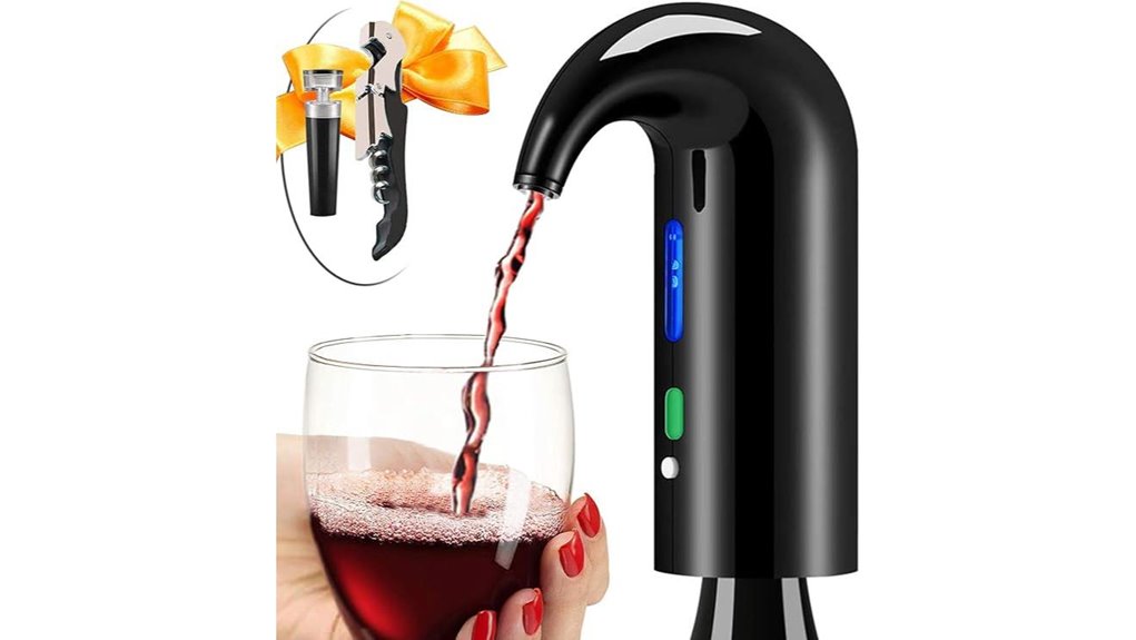 Best Wine Aerator Pourer for Effortless Cocktail Prep 11 electric one touch aerator spout