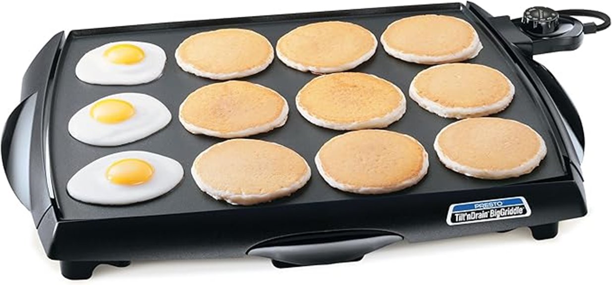 Electric Griddle (Nonstick) That Makes Breakfast Easy 6 electric tilt drain griddle