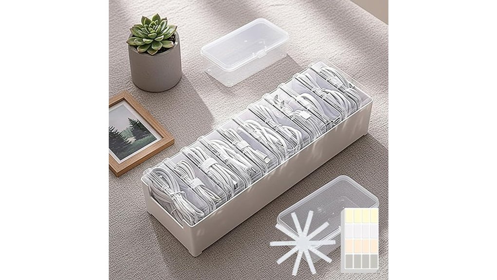 Compact Cable Organizers with Labeled Slots (No Tangles) 3 eleven case cable organizer straps