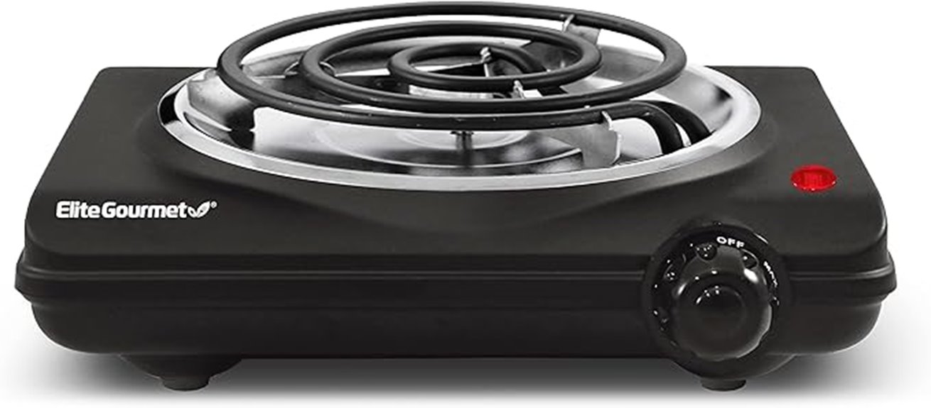Best Electric Hot Plate (Single Burner) That Transforms Meals 2 elite gourmet esb100b hot plate