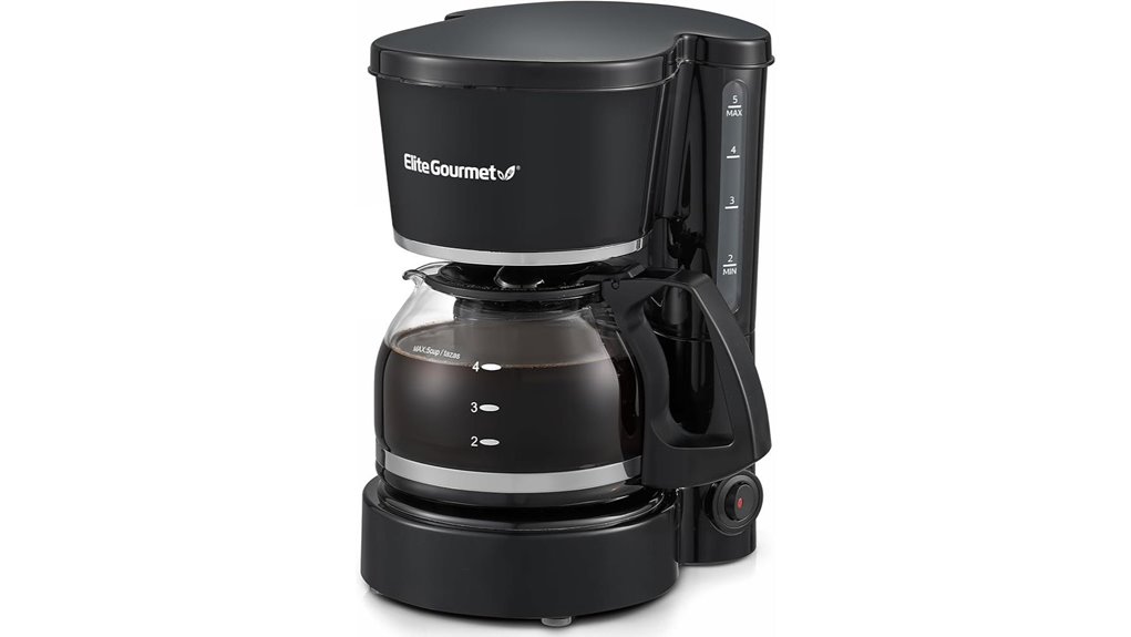 elite gourmet five cup coffee