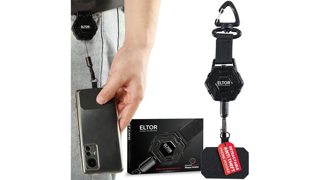 Top Anti-Theft Phone Lanyards Strong Tethers for Travelers 13 eltor carabiner phone holder