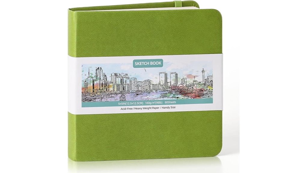 Must-Have Sketchbooks for Traveling Artists 5 emerald hardcover pocket sketchbook