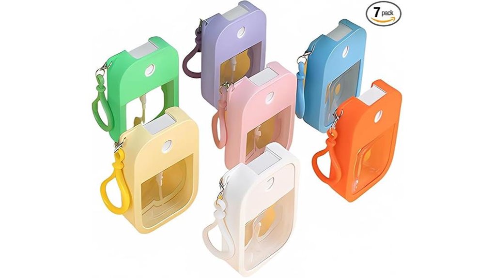 Mini Refillable Hand Sanitizer Bottles (Clip‑On) Stay Germ‑Free 5 emissu 7 piece perfume sprayer
