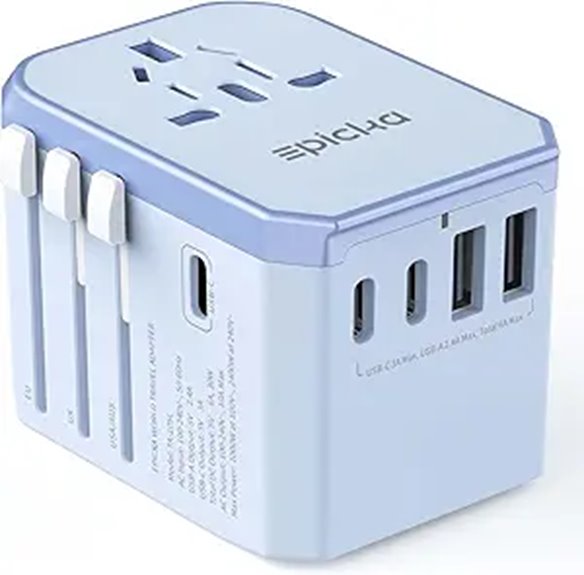 Top Travel Adapters (Multi-Country Compatibility) 13 epicka universal 2usb a 3usb c