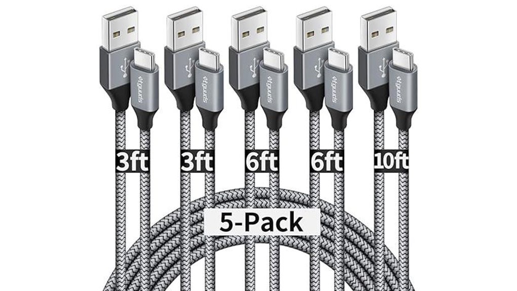 Charging Cable Sets for Travel Keep You Connected Anywhere 4 etguuds 5 pack usb cables