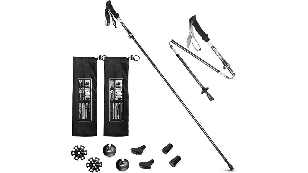 Best Hiking Poles (Carbon Fiber Folding) for Trail Lightness 11 etrol hiking carbon poles
