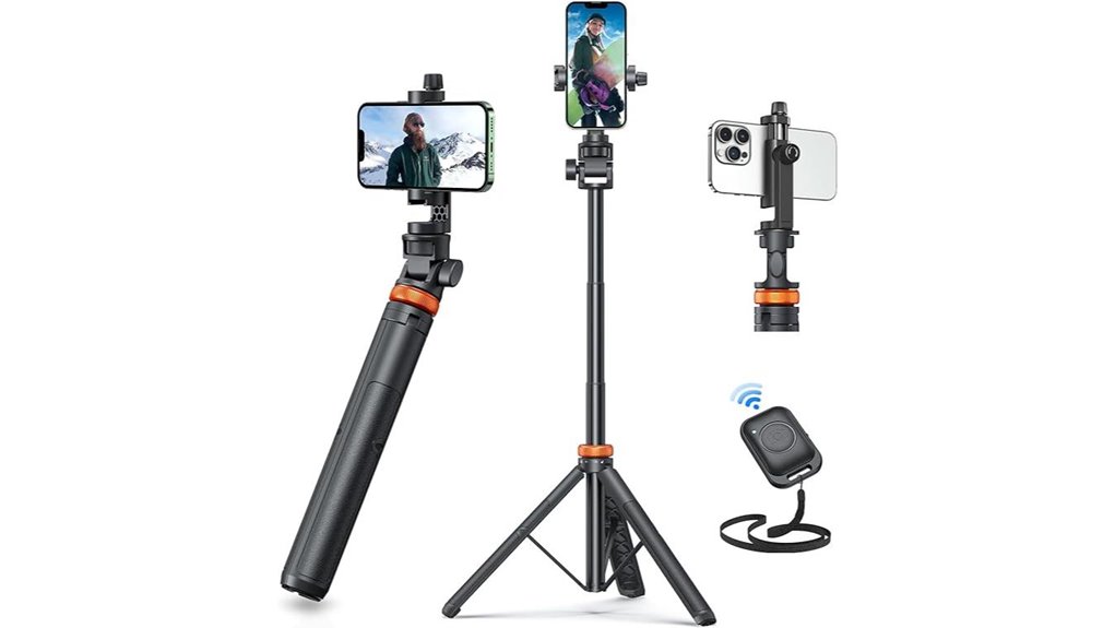 Top Phone Tripods for Travel (Tabletop Stable) Worth Trying 8 eucos 62 inch phone tripod