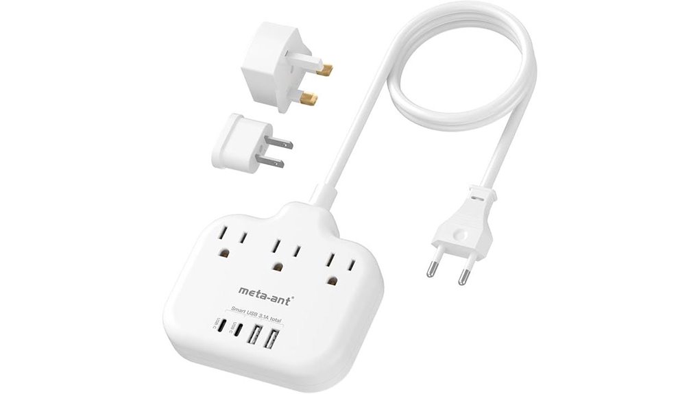Top Travel Adapters with Grounded Outlets for Safer Hotel Stay 2 european power strip 3us 4usb